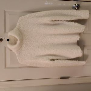 Turtleneck eyelash sweater